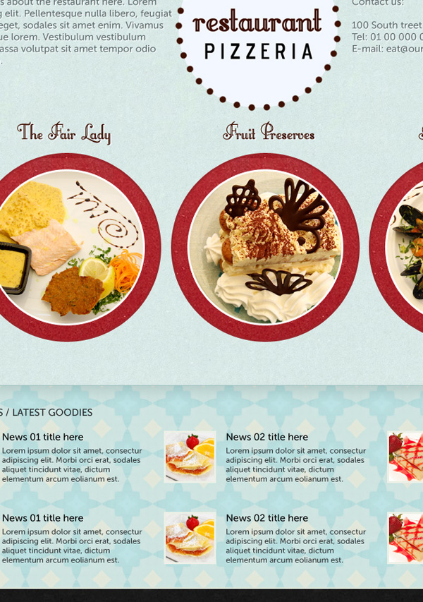 Design home page pentru un restaurant pizzerie din New York - Propunere.