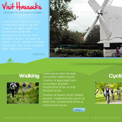 Versiune grafica pentru un site de prezentare al unei regiuni turistice din Anglia.