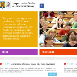Propunere layout web site de prezentare pentru Inspectoratul Scolar Brasov.